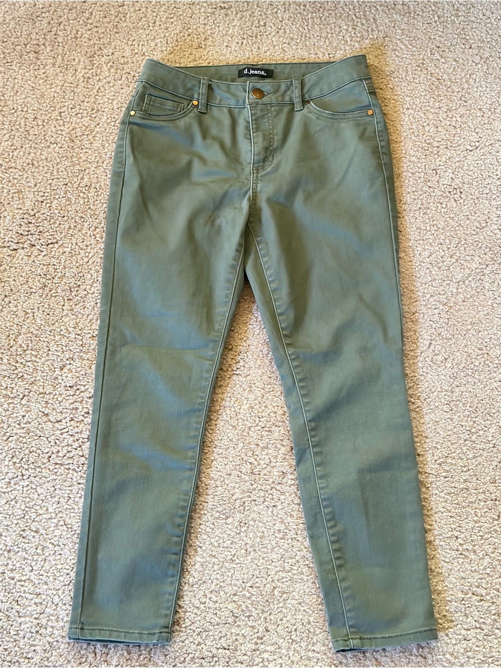 d. jeans Olive Green Slim Fit Women's Jeans SIZE 6